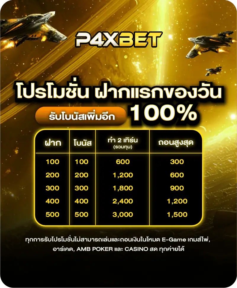 โปรโมชั่น p4xbet